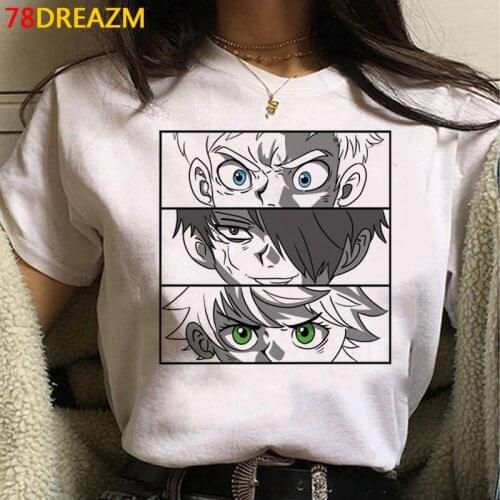 The Promised Neverland Emma Norman Ray t shirt men casual white t shirt harajuku kawaii print summer top white t shirt