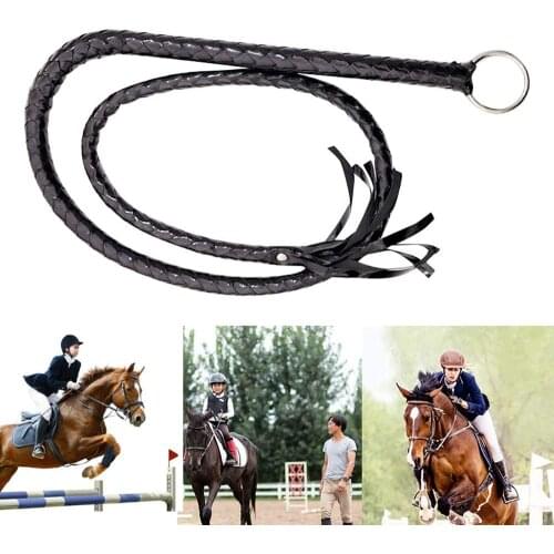 Faux Leather Black Whip Costume Whip Handmade Bullwhip, Whip Costume Accessory Horse Riding Crops Equestrianism Whips