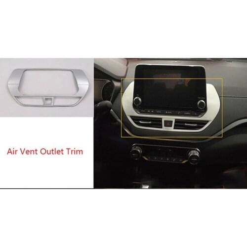 Car ABS Interior Console Air Vent Outlet Trim Navigation Cover Trim for Nissan Altima Teana 2019 2020