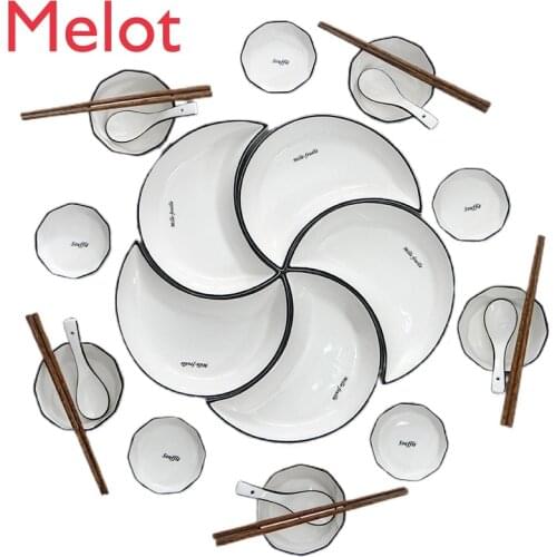 Ceramic Plate Creative Dishes Set Plate Set Platter Tableware Combination Modern Home Exquisite Gifts From Elders Minority