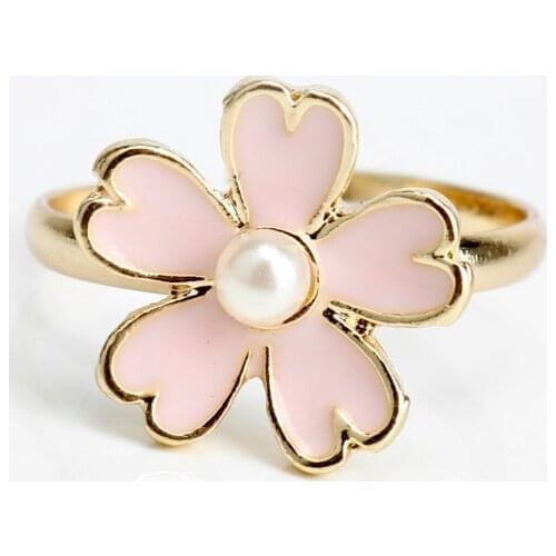 MQCHUN Beautiful Women Accessories Sweet Adjustable Flower Ring Women Girl Charm Jewelry Cute Pattern Finger Ring -25