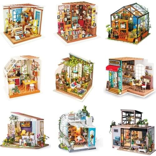 DIY Wooden Miniature Dollhouse 1:24 Handmade Doll House Model Building Kits Toys For Children Adult Drop Shipping