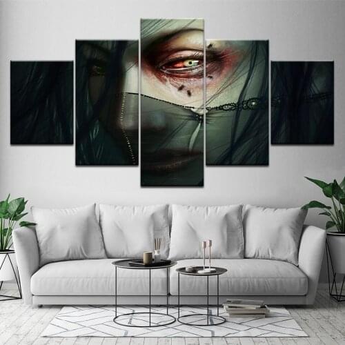 5panel Modular Wall Art Picture Dead Face for living room bedroom home decor printed Painting on canvas art print Artwork