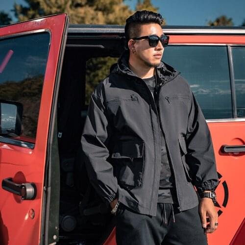 Jacket Men Mens Loose Hooded Jacket Winter Fashion Large Casual Jacket Black Coat Size XXL-7XL