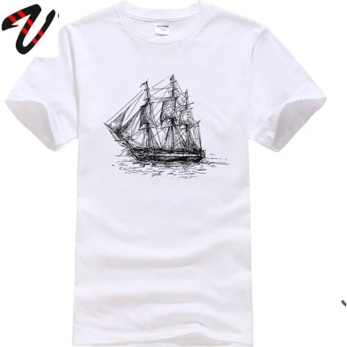 Boat Ship Wave Ocean Design Mens Tops T Shirt Oversized Casual Camiseta Tees One Piece Japanese Anime New Tshirt Boy
