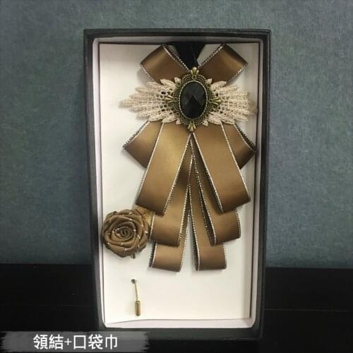 Free Shipping New Male mens fashion Handmade suit shirt upscale diamond bow tie groom groomsmen wedding brooch Headwear