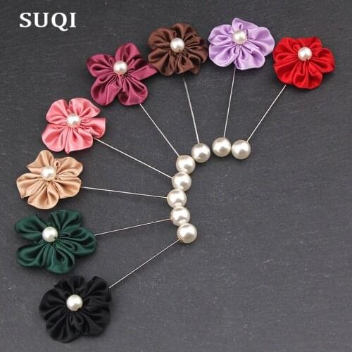 Charm Classic flower Rose ribbon Camellia brooches pins for Women Brooch Suit Sweater Shirt dress Brooches Clothing accessories