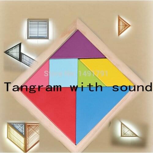 Game props Tools Tangram unlock can modify the sound Reality Room Escape props puzzle Trigger unlock tool