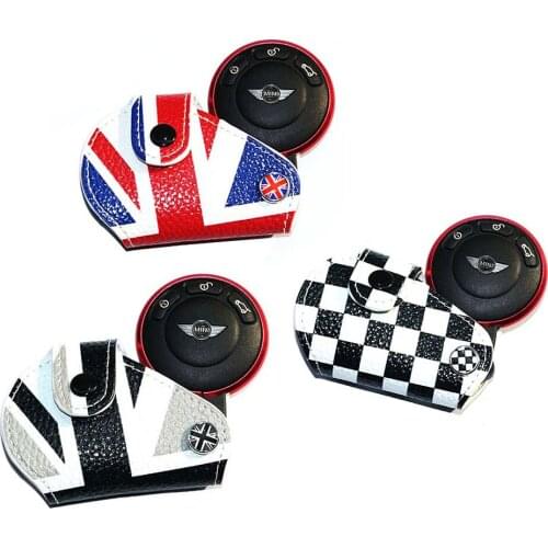 Luxury Leather Key Case For BMW Mini Cooper S 3 Patterns Cover Decorative Auto Accessories Not Fit For Mini F56 2014 UP