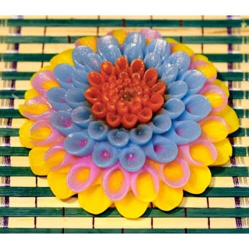 Flowers Molds Dahlia Silicone Mold Silicone Mould for Soap Making Aroma Stone Molds Handmade Candle Moulds PRZY Eco-friendly