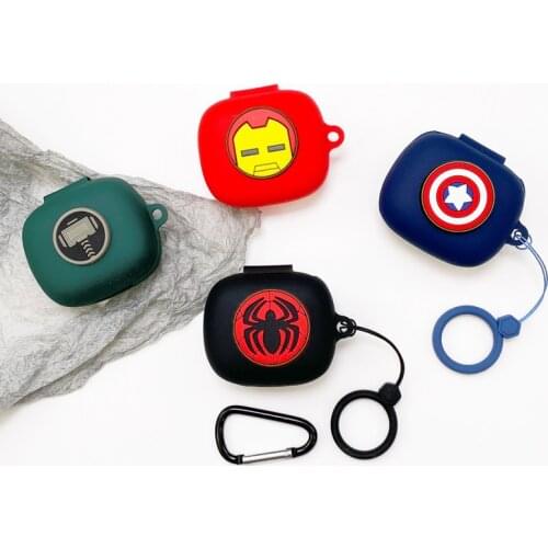 Cartoon Marvel Earphone Case for JBL LIVE PRO Silicone Wireless Bluetooth Headphone Protective Cover for JBL With Hook