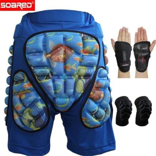 SOARED Men Women Kids Motocross Sports Skiing Shorts Black Adult Protective Hip Butt Pad Pants Ski Skate Snowboard