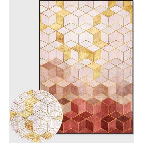 Modern Nordic Geometry Printed Carpets for Living Room Bedroom Decoration Large Area Rug Non-Slip Washable Parlor Sofa Floor Mat