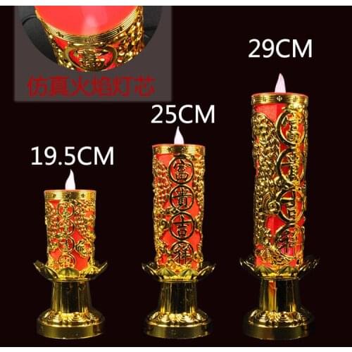 LED Electronic Candles for Buddha Light Simulation Led Buddha Candle Lamp Buddhist Supplies Buddhism Tools Flicker Lifelike Safe