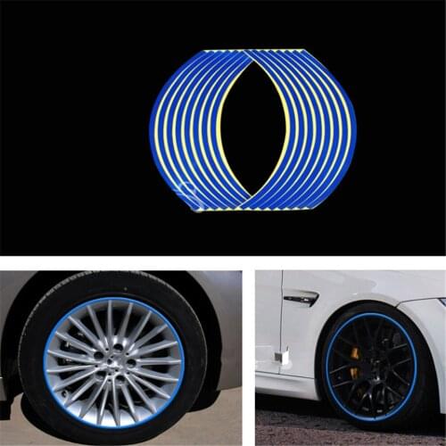 18 inches car Reflective Decals Rim Tape for Renault Megan Modus Kangoo Logan Sandero Clio Modus