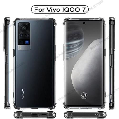 Airbag Shockproof Clear Phone Case For Vivo IQOO 7 X60 Pro Plus Y73S Y52S Y70S Y50 Y30 Y20 Camera Protector Ultra Thin TPU Cover