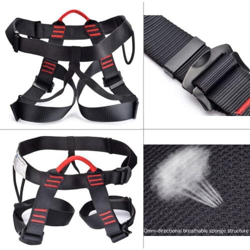 Fall Safety Belt for Outdoor Mountain Climbing Working Aloft Climbing Rock Harness Adjustable Half Body Protection Harness
