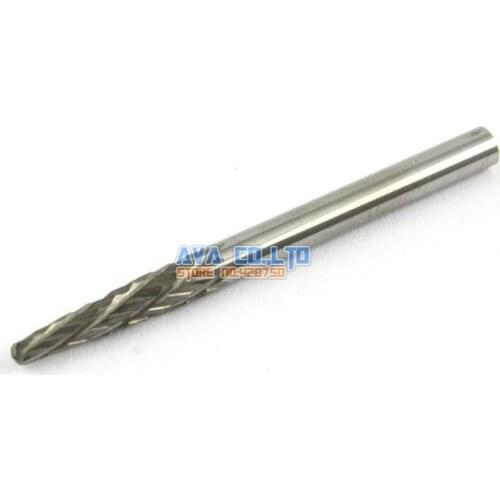 10 Pieces 3mm Tungsten Carbide Burr Rotary Cutter File 3mm Shank Double Cut (NO.8)