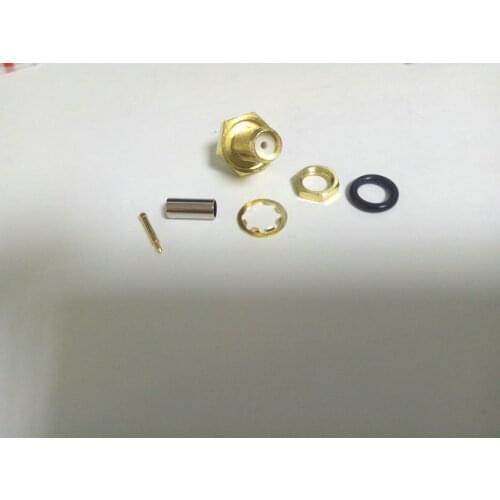 1000PCS RF electrical Coaxial RP-SMA Jack(male pin) waterproof bulkhead O-ring connector for RG316 RG174 LMR100 New