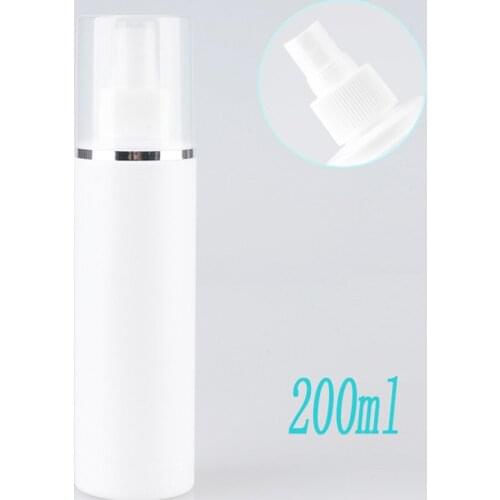 2ps/lot 200ml White Plastic Spray Bottles with White Fine Mist Sprayer Toner Lotion Pump Refillable Bottles Home Reuse