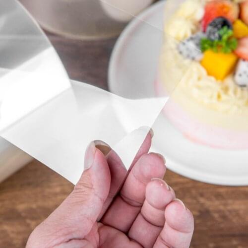 2 Pieces Mousse Cake Transparent Surrounding Wrapping Tape Baking Cake Dessert Clear Collar Baking Tool, 6x1000cm