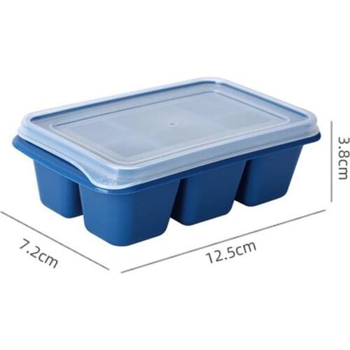 3Pcs/Set Ice Mold Mini Sealed Cover Blue Small Size Ice Tray for Kitchen