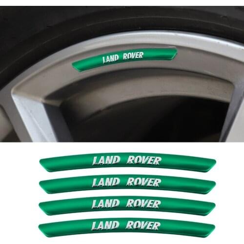 4pcs Car Wheel Hub Stickers Aluminium Alloy Auto Emblem Accessories For Land Rover Defender Discovery Range Rover Freelander