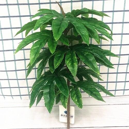 40CM Artificial Small Banyan Tree Indoor Fake Plants Green Plastic Palm Tree Branches Hotel Balcony Desktop Home Deco Accessorie