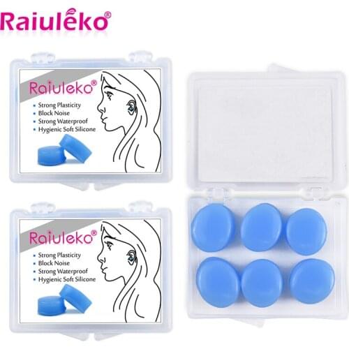 6 Pcs/Box Sleep Noise Reduction Ear Plugs Soft Silicone Sleeping Travel Protection Earplugs For Learning Workplace Soundproof