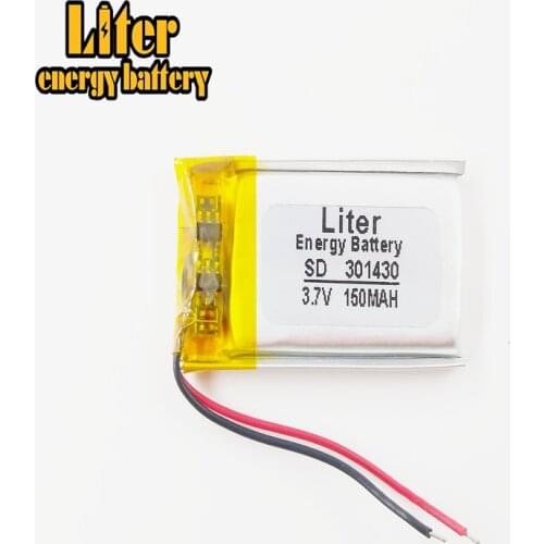 3.7V lithium Tablet polymer battery 301430 150MAH Bluetooth speakers steelmate genuine small toys
