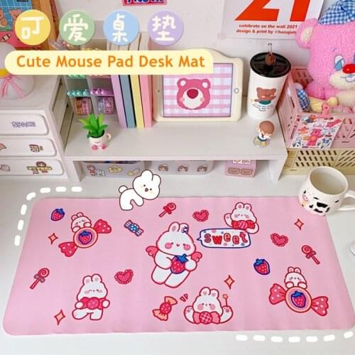 Large Japanese Cute Mouse Pad Waterproof Desktop Oil-proof Non-slip Desk Mat Kawaii Gaming Accessories Students Writing Pad