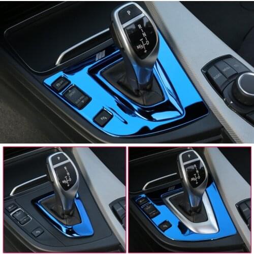 Stainless Steel Gear Shift Control Panel Decor Cover For bmw F30 F34 Car Styling Sticker Interior Trim 3 series 320i Accessories