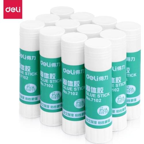 Deli 21g 12pcs/box High Viscosity PVA Solid Glue Stick Office Supplies 7102