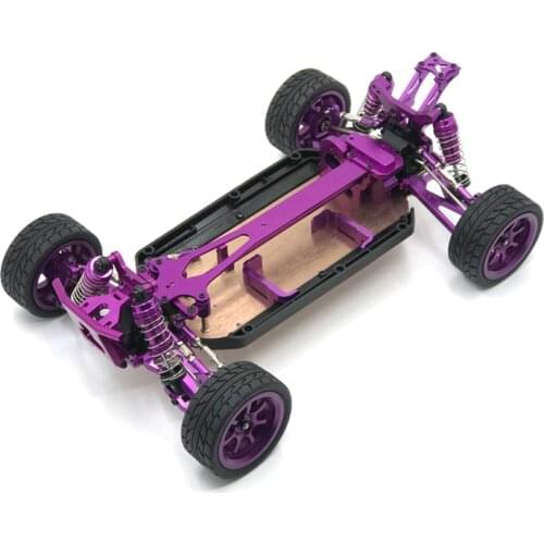 For WLtoys 124019 1/12 RC Car Upgrade Parts All Metal Assembled Frame Chassis With Wheel Set Spare Accessories