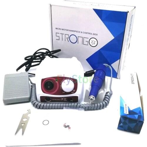 1Set 210 207B 35K Control Box 40000RPM Micro Motor Electric Manicure Drill Set Nail Polisher Dental Polishing Jewelry Carving