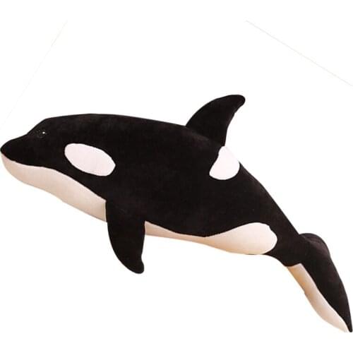 Dorimytrader Simulation Marine Animal Large Killer Whale 120cm Plush Toy Throw Pillow Photography Props Birthday Gift DY61234