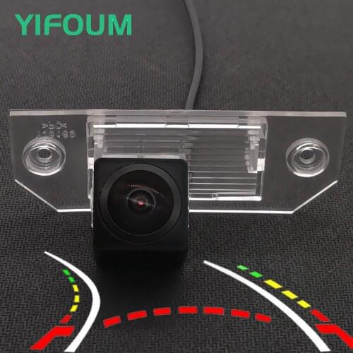 AHD Fisheye 12LED Dynamic Trajectory Car Rear View Camera For Ford Focus 2 MK2 Sedan Wagon Turnier C-Max S-MAX Mondeo Fiesta