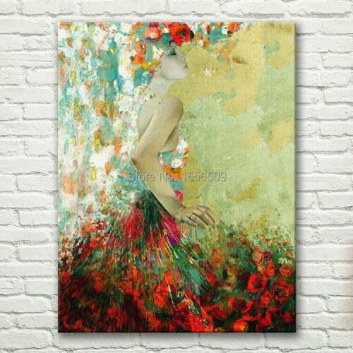 TOP COOL art oil painting work--Dancing--36 " LARGE--HOME TOP Decor ART 100% Hand painted OIL Painting