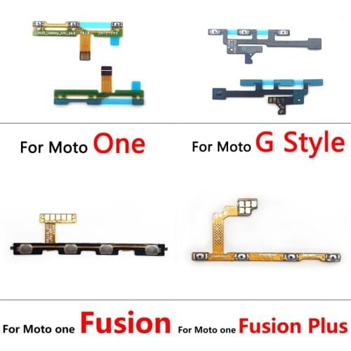 2Pcs For Moto G7 G8 G9 Plus Play Power One Action Vision Hyper Fusion Power Switch On Off Button Volume Control Key Flex Cable