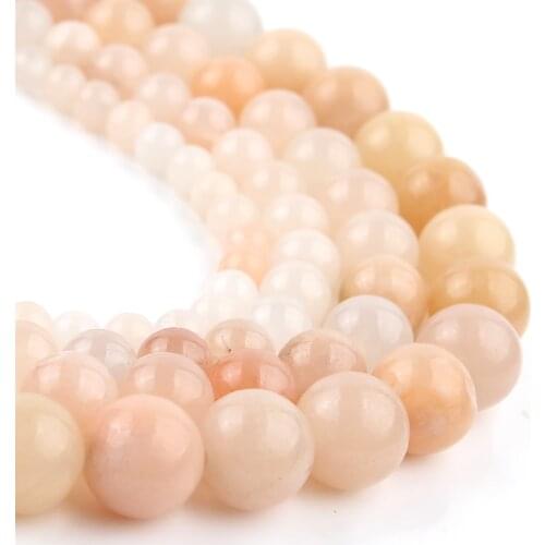 Natural Pink Aventurine Jades 4/6/8/10/12mm Round Loose Stone Beads for Jewelry Making DIY Bracelet 15" Minerals Beads