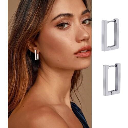 RscvonM New Fashion 2018 Gold Silver Color Geometric Statement Hoop Earring Women Big Circle Round Pendientes Brincos Thorn Oorb