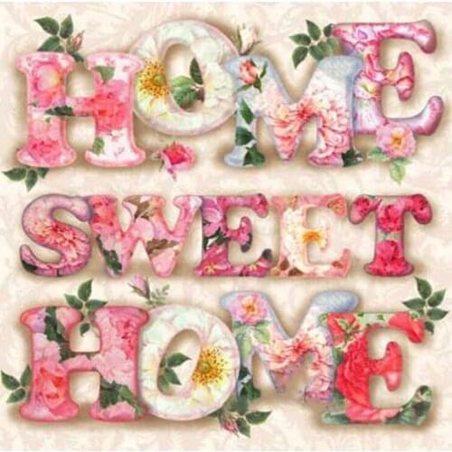 SenyuArt 5d Diy Diamond Painting Full Round Square Drill Kits Cross-Stitch Art Picture Letter Sweet Home Mosaic Anime Decoration