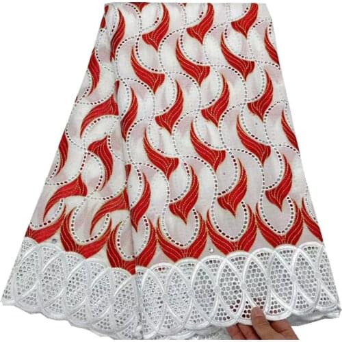 Latest 2021 High Quality African Tulle Lace Fabric Cotton Embroidery Swiss French Pure Prom Dresses Wedding Party 5 yard HL-160