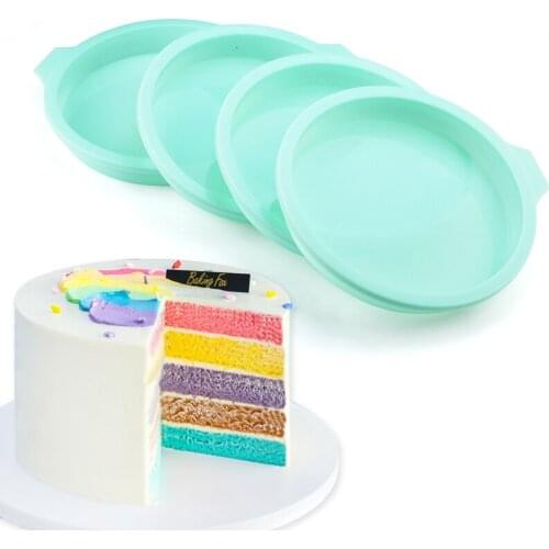 New Silicone Layered Cake Round Shape Mold Kitchen Bakeware DIY Desserts Baking Mold Mousse Cake Moulds Baking Pan Tools