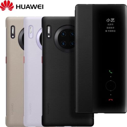 New Original HUAWEI MATE 30 Pro Case Official Smart View Flip HUAWEI MATE 30 5G Case Mirror Window Leather Wake Sleep Cover