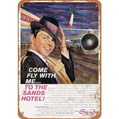 Come Fly With Me Tin Sign art wall decoration,vintage aluminum retro metal sign,iron painting