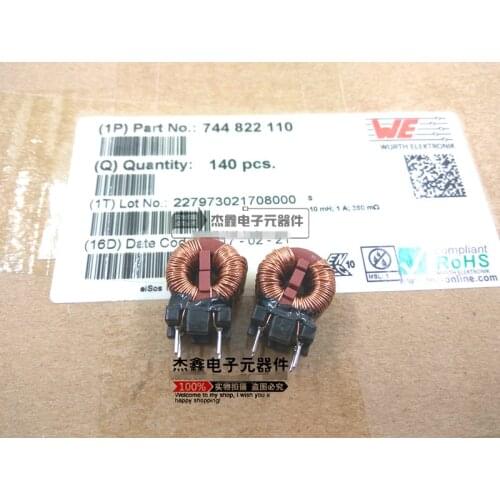 Original new 100% 744822110 common mode choke filter inductor WE-CMB series 10MH 1A