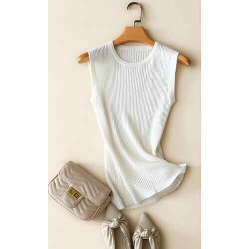 Autumn new style 100% cashmere pullovers women sleeveless ribbed knitted vest european fashion star casual jumper top 2020