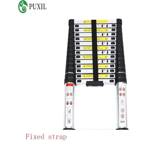 Portable aluminum alloy thick safety ladder single-sided straight ladder 2 meters