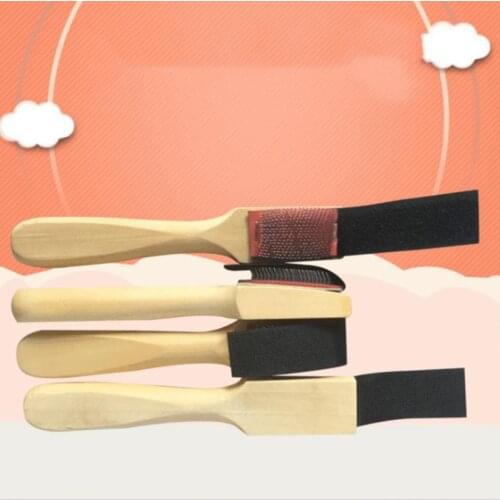 Ballet Dance Shoe Wire Brush With Handle Wood Handle Ballroom Suede Soles Latin Dance Shoe Cleaning Brush
